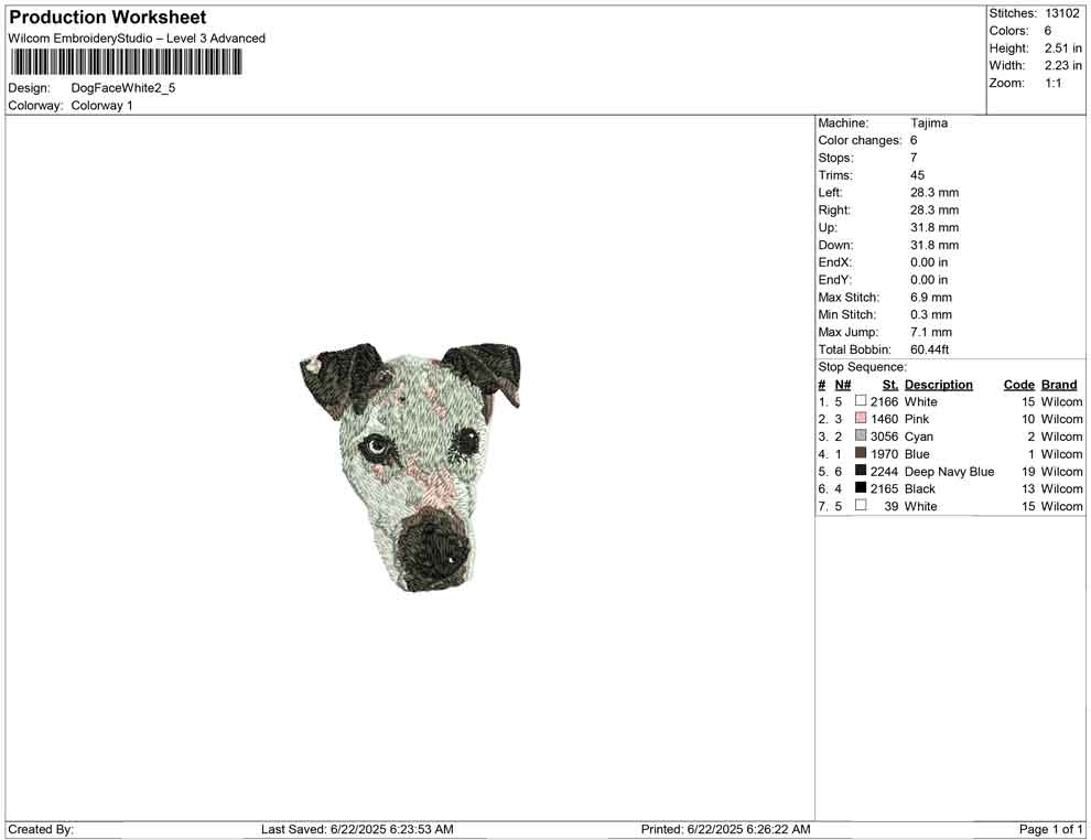 Dog Face White