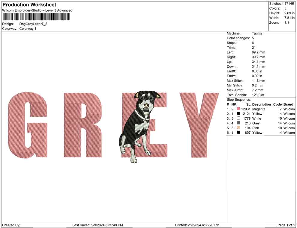 Dog Grey Letter