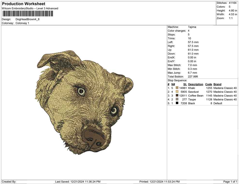 Dog Head Brown