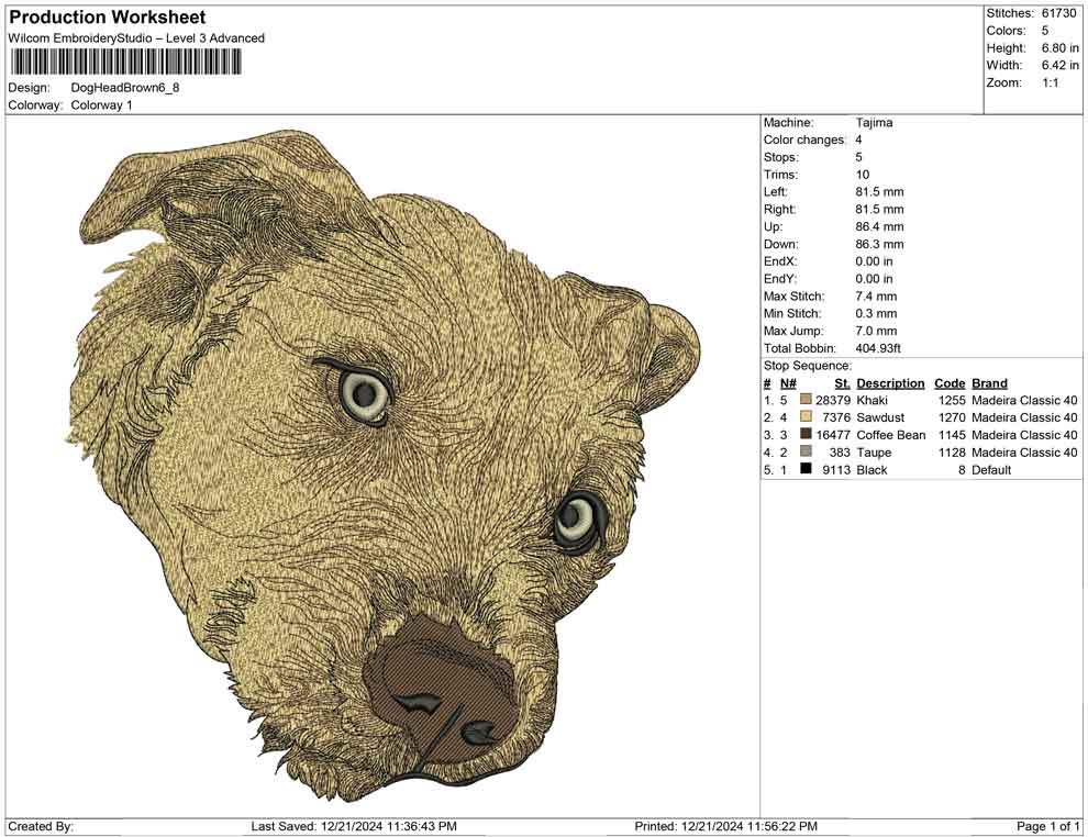 Dog Head Brown