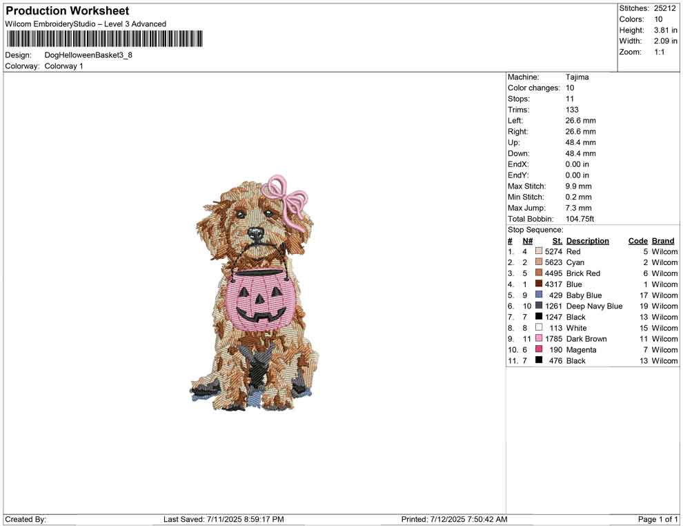 Dog Helloween Basket