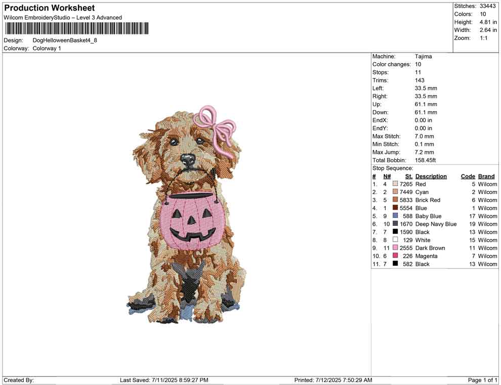 Dog Helloween Basket
