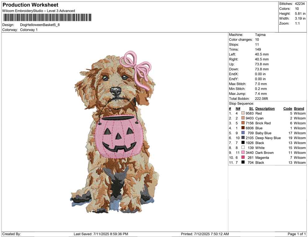Dog Helloween Basket