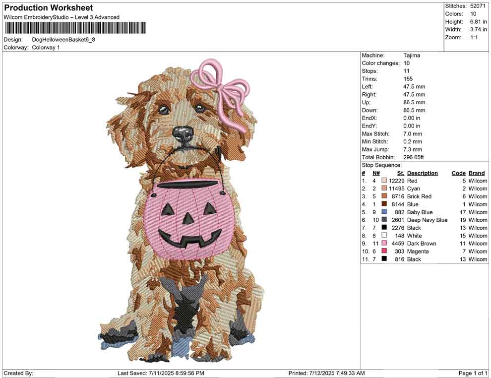 Dog Helloween Basket
