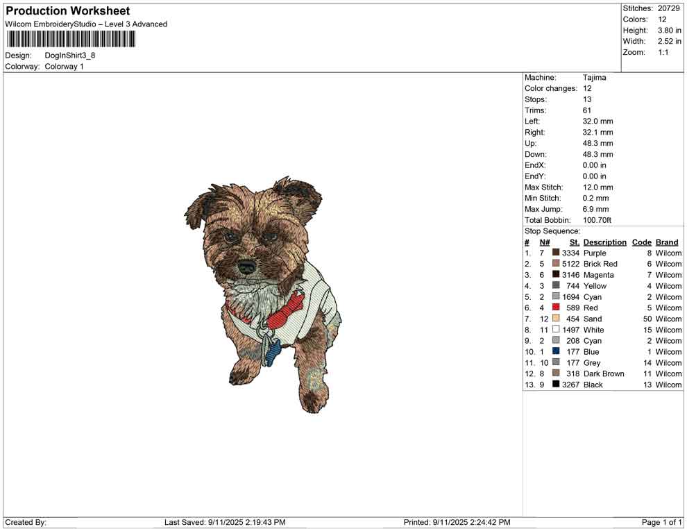 Dog in shirt