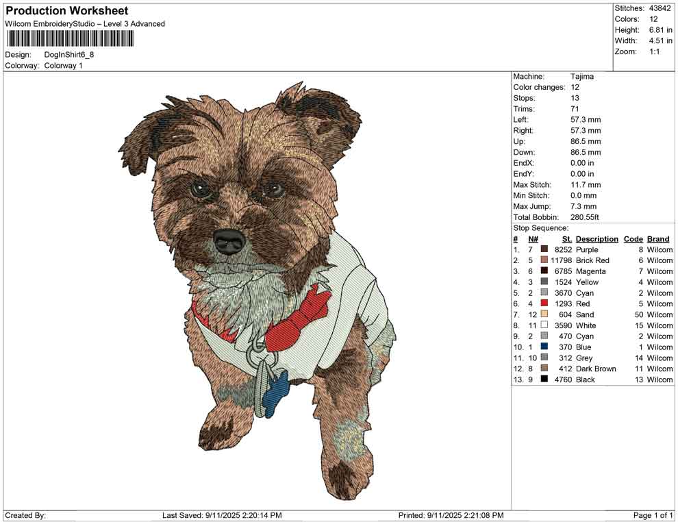 Dog in shirt