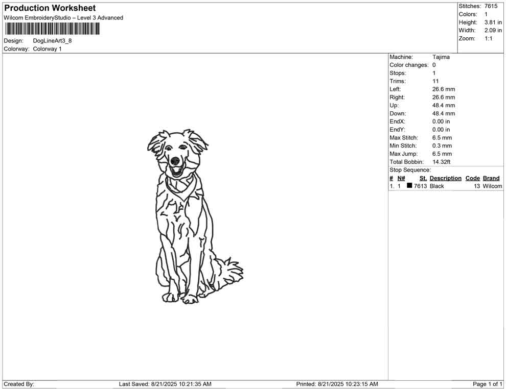 Dog Line Art