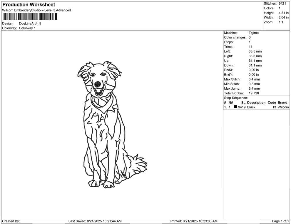 Dog Line Art