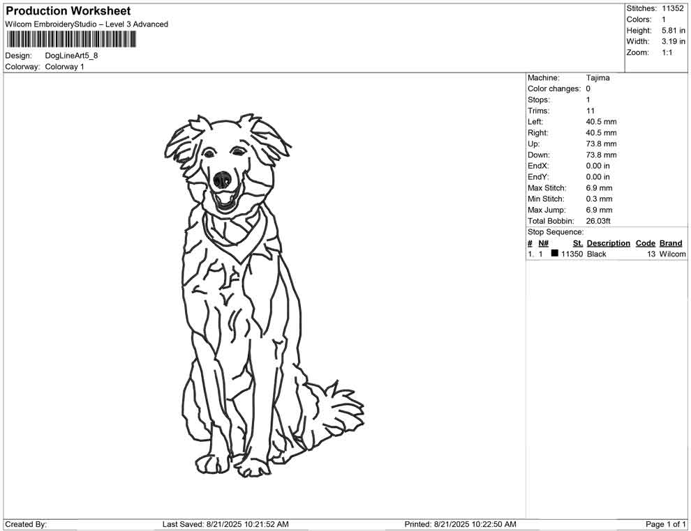 Dog Line Art