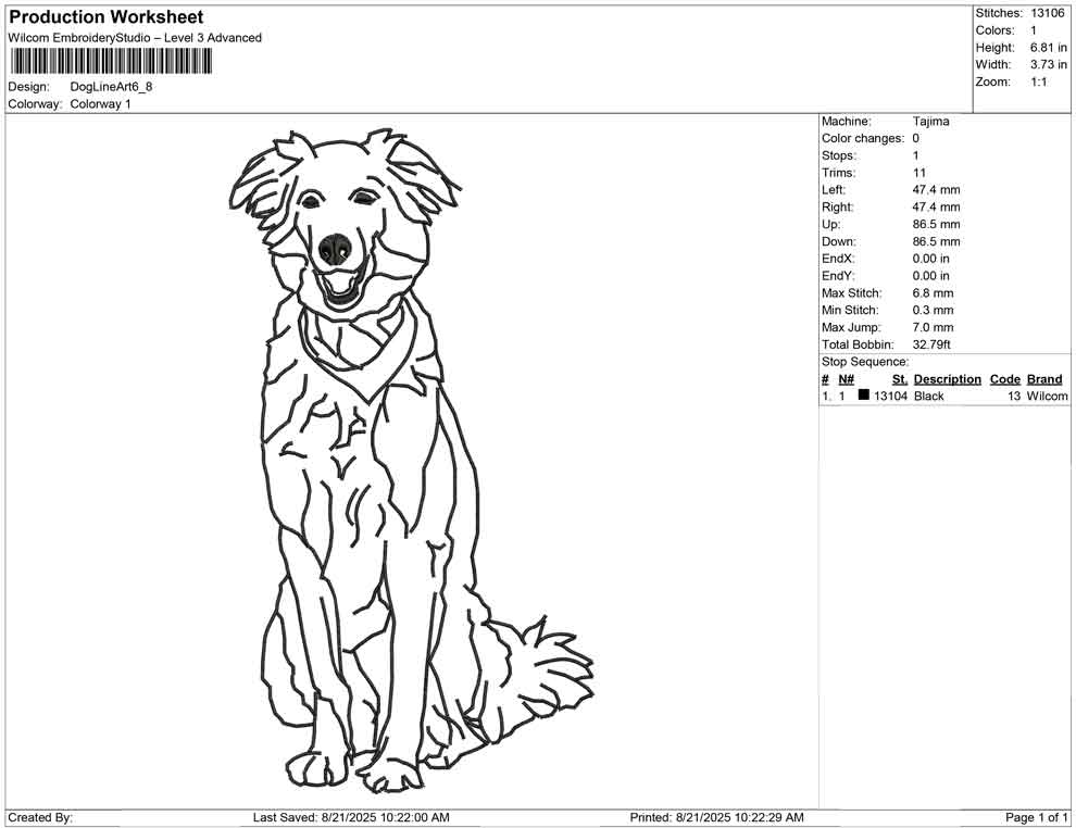 Dog Line Art