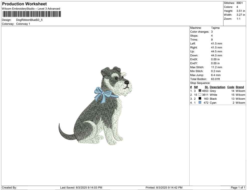 Dog Ribbon Blue B