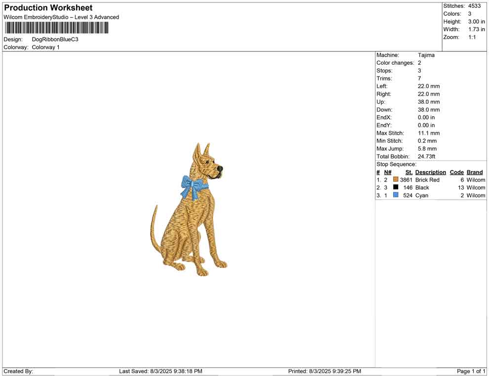 Dog Ribbon Blue C