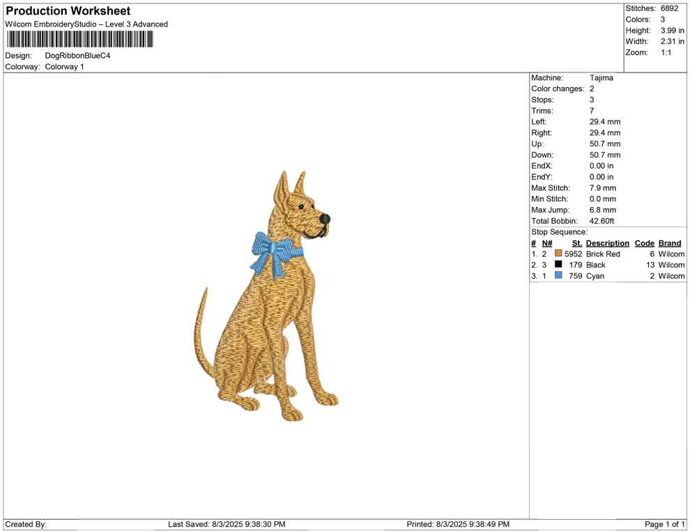 Dog Ribbon Blue C
