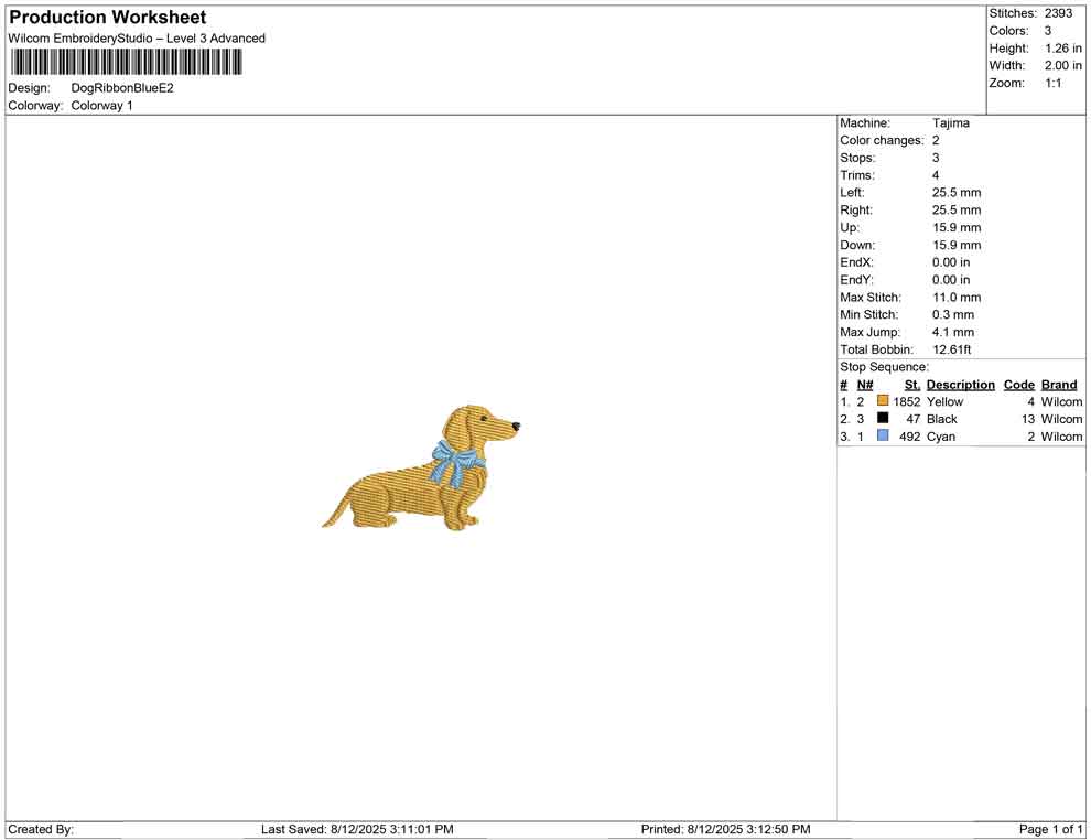 Dog Ribbon Blue E