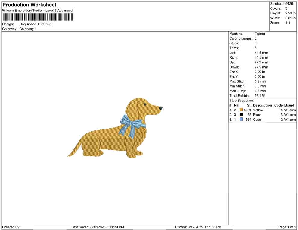 Dog Ribbon Blue E