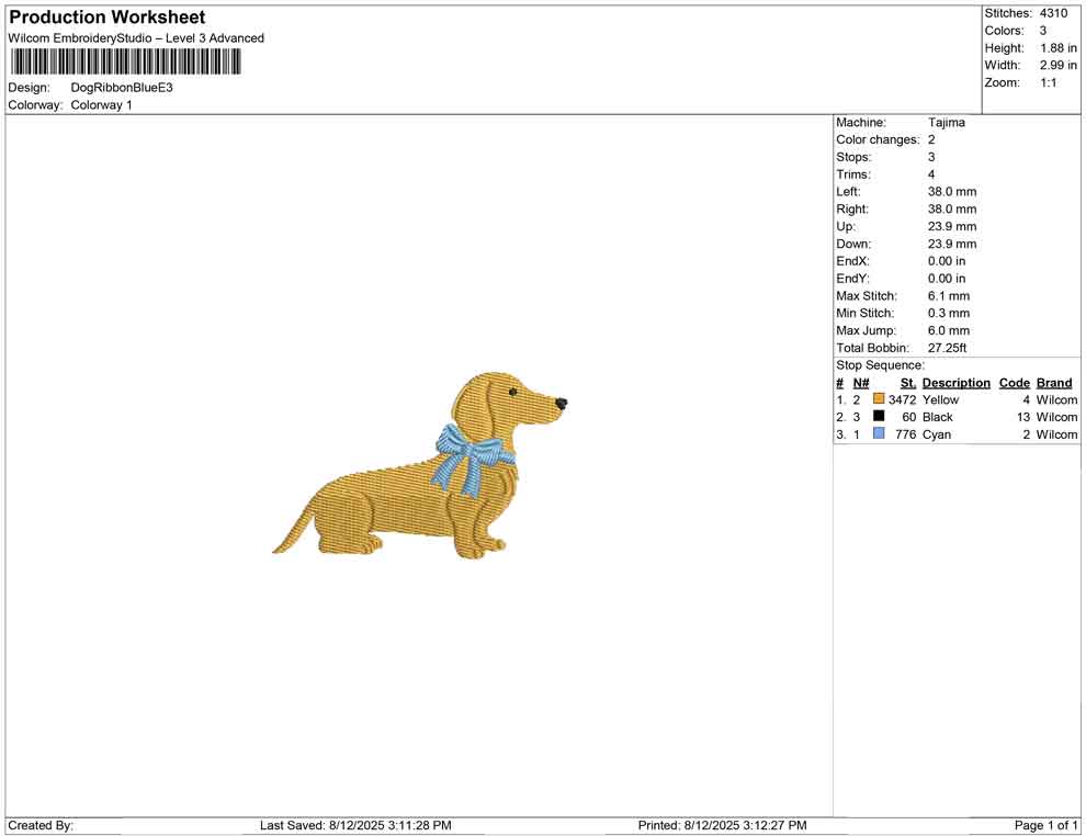 Dog Ribbon Blue E