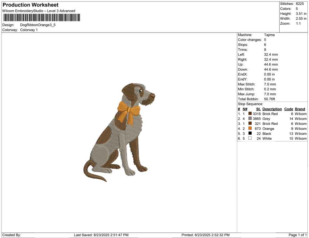 Dog Ribbon Orange