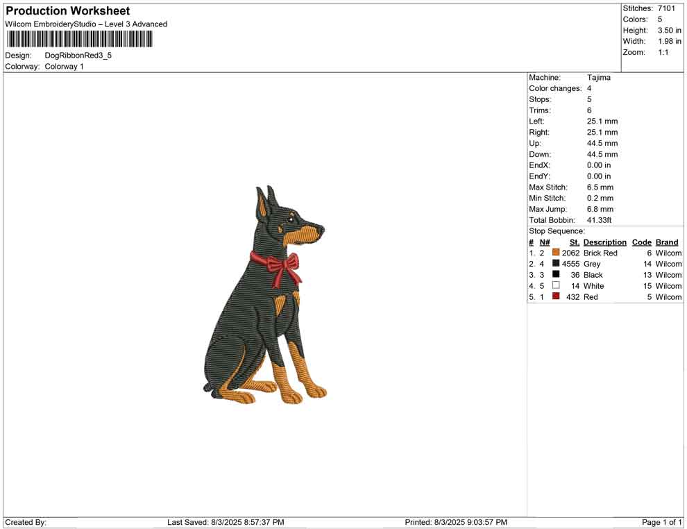 Dog Ribbon Red