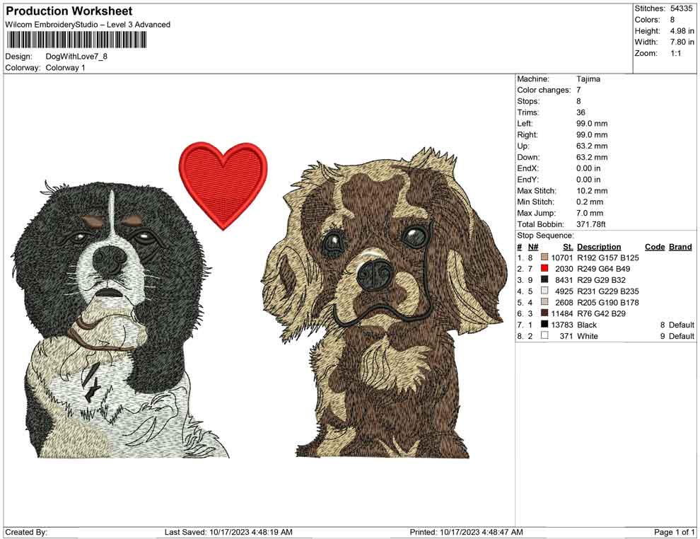 Dog with love