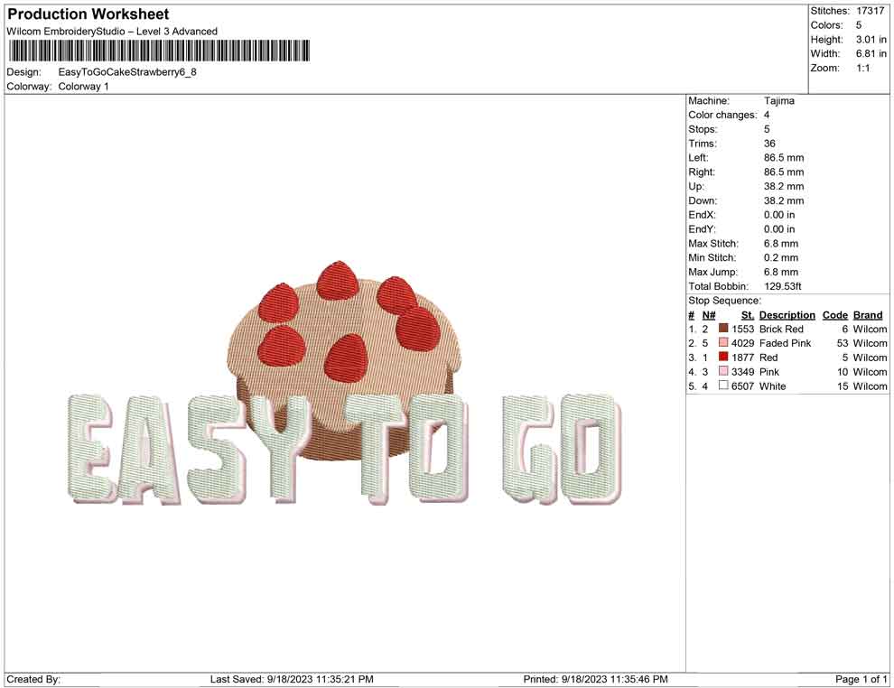 Easy to go Cake Strawberry