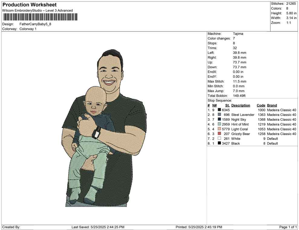 Father Carry Baby
