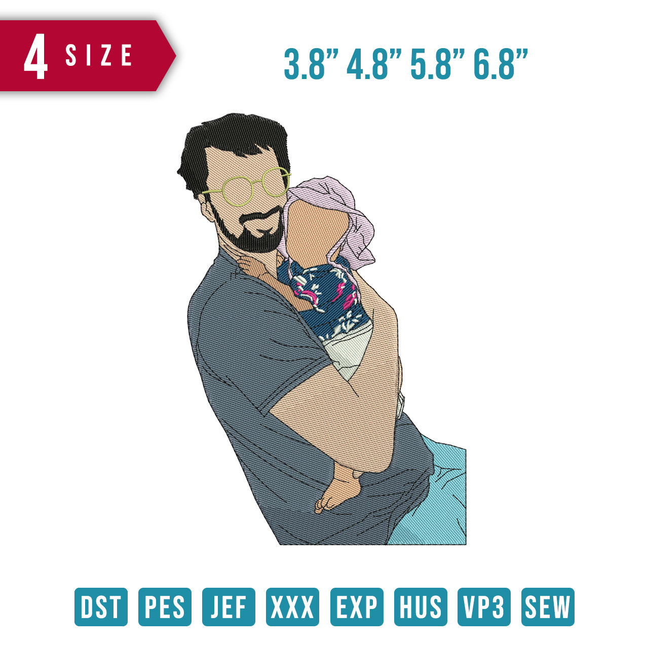 Father Sit Huge Baby