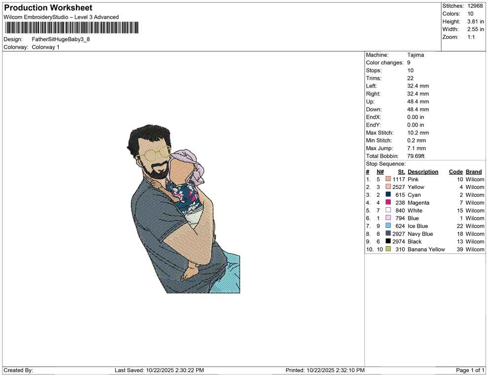 Father Sit Huge Baby
