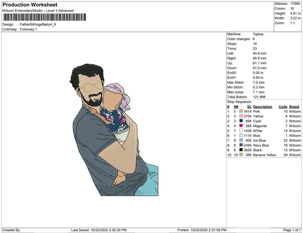 Father Sit Huge Baby