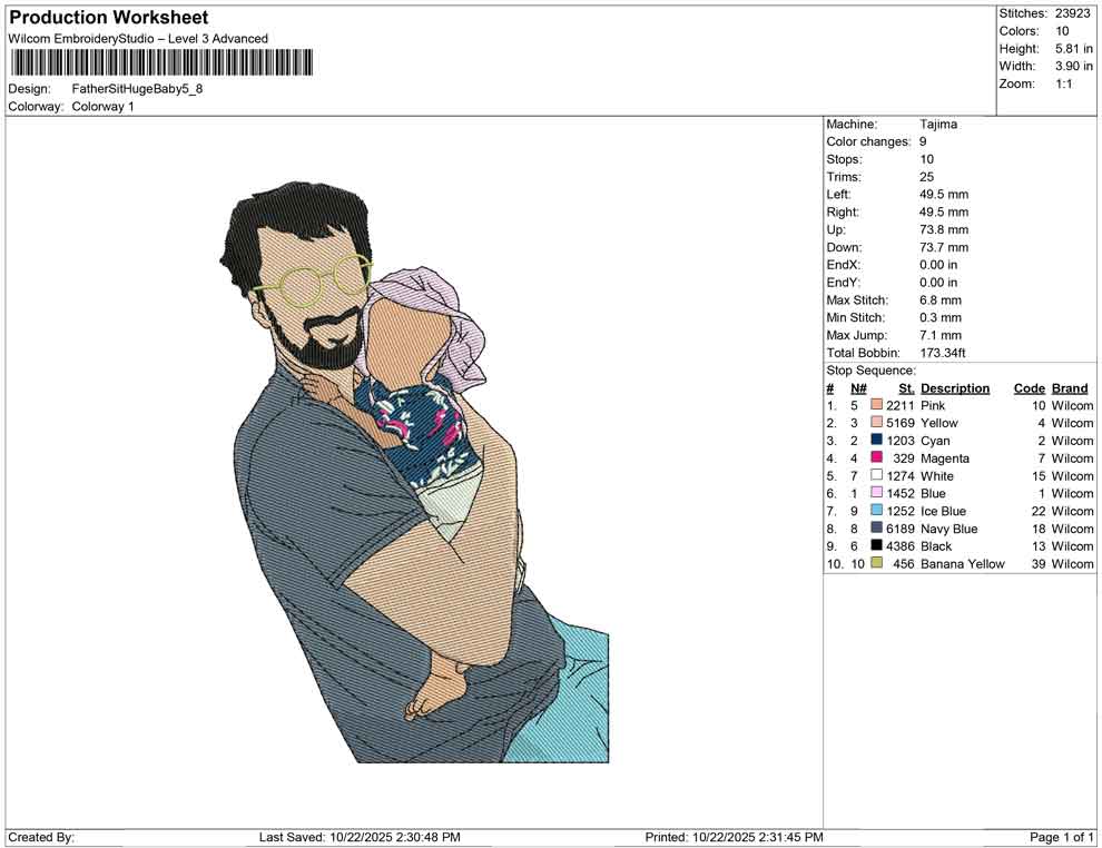 Father Sit Huge Baby