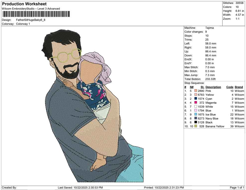Father Sit Huge Baby