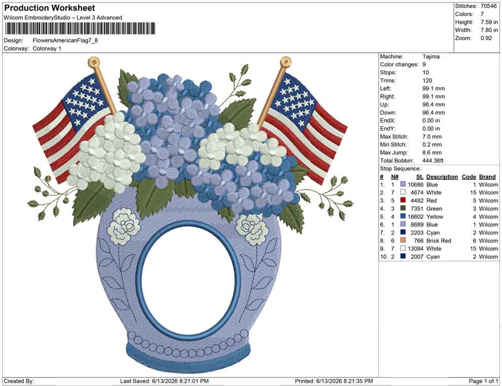 Flowers American Flag