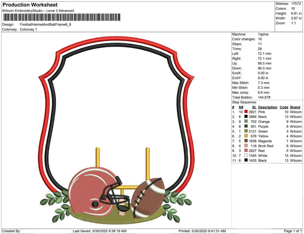 Football Helmet And Ball Frame