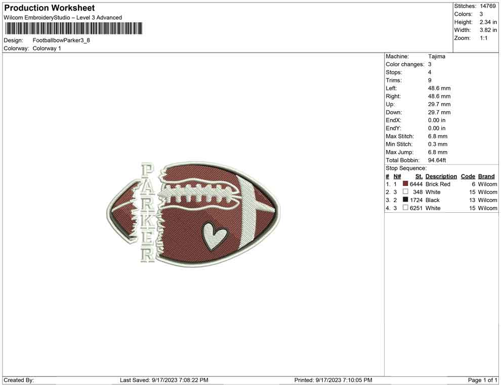 Football bowl  Parker