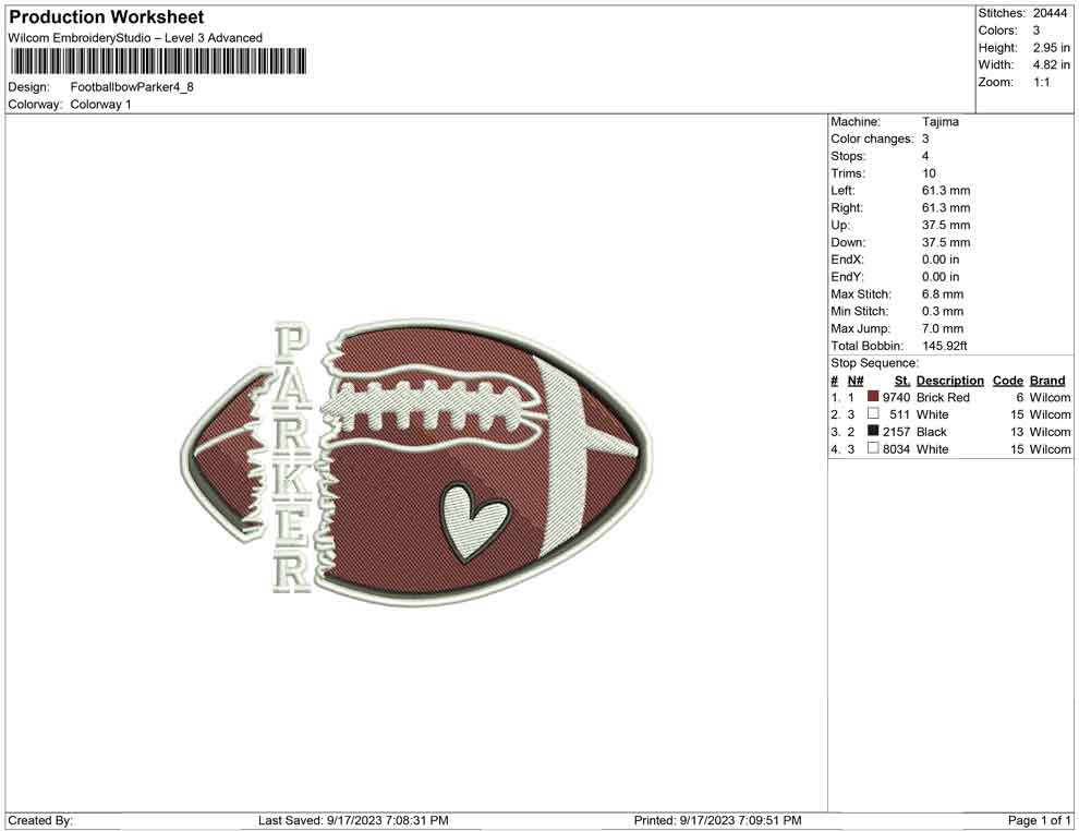 Football bowl  Parker