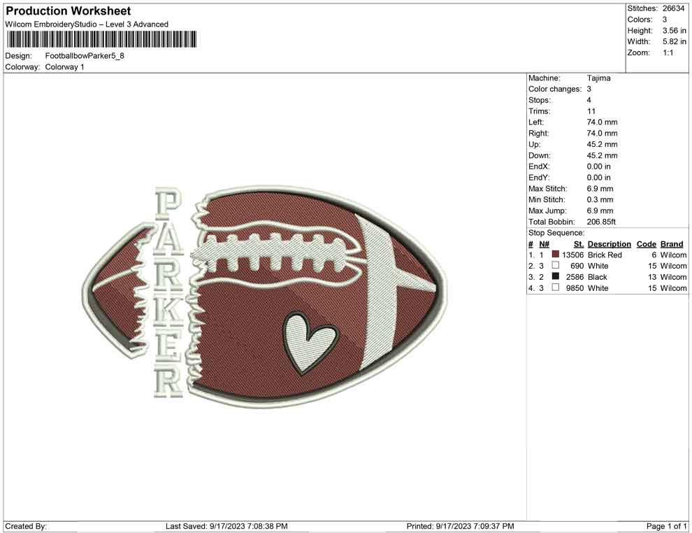 Football bowl  Parker