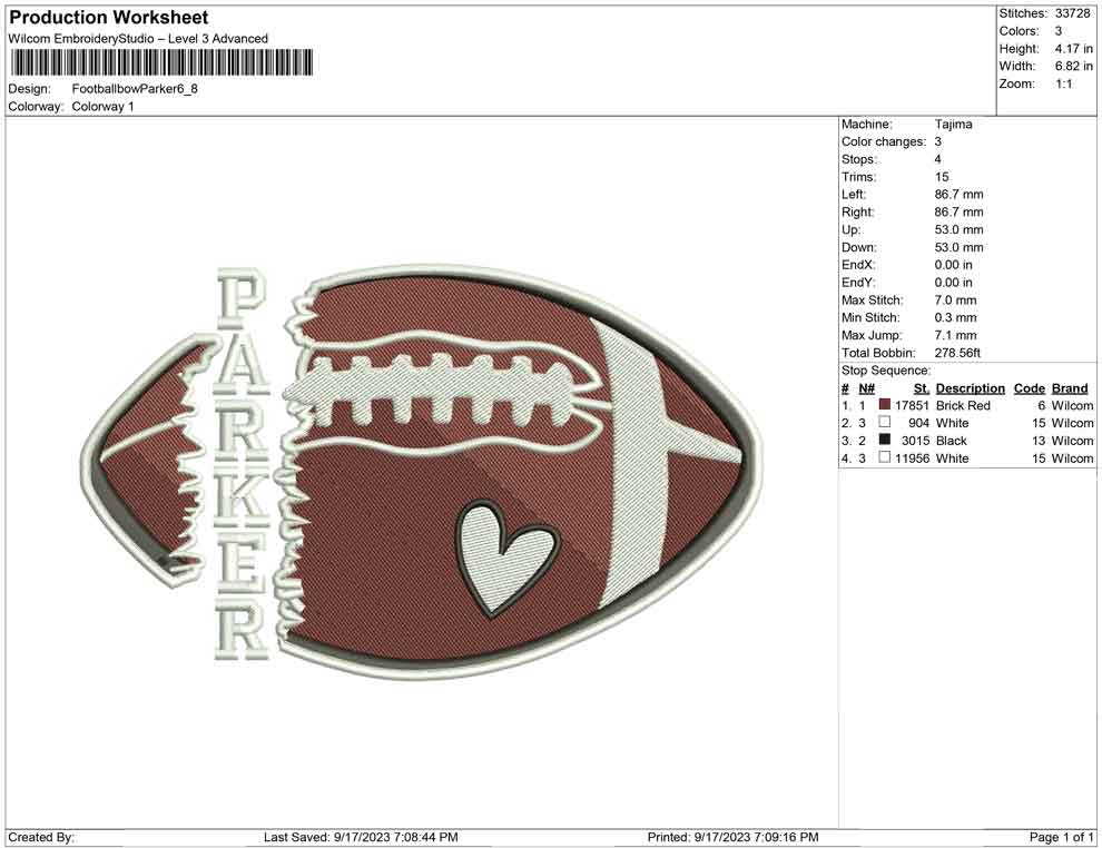 Football bowl  Parker