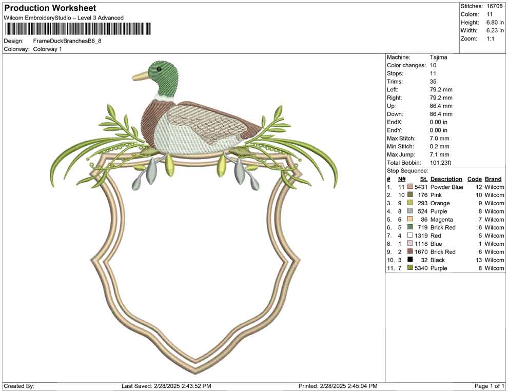 Frame Duck Branches B