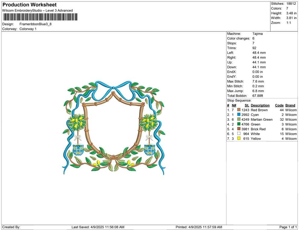 Frame ribbon Blue