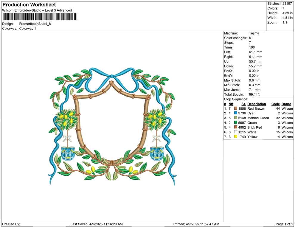 Frame ribbon Blue