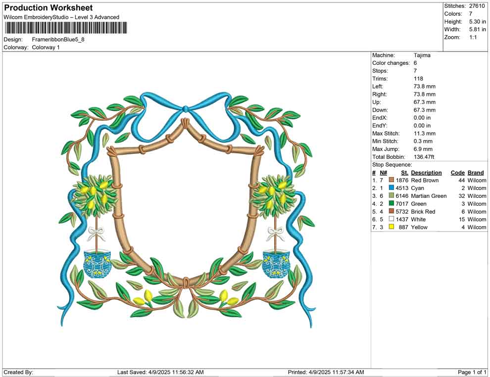 Frame ribbon Blue