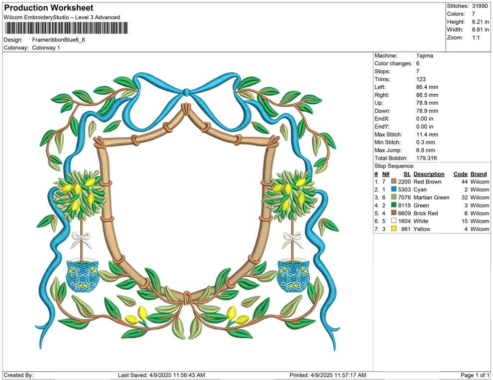 Frame ribbon Blue