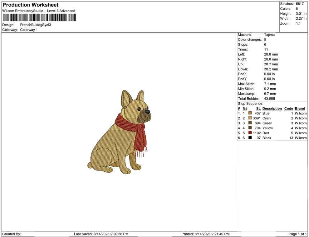 French Buldog Syal