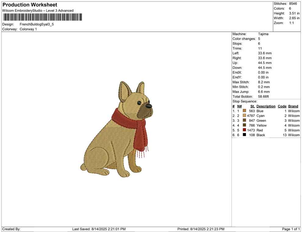 French Buldog Syal