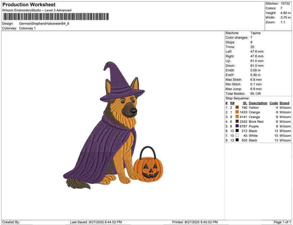 German Shepherd Halloween B