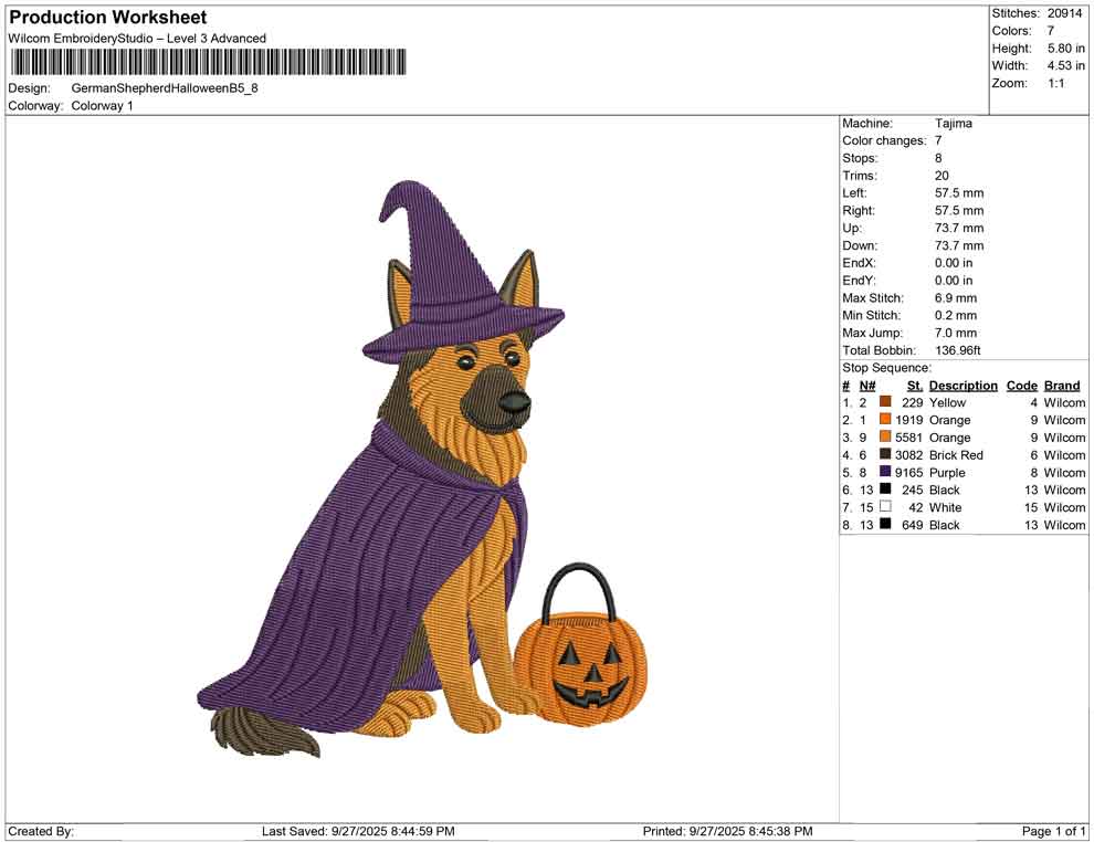 German Shepherd Halloween B