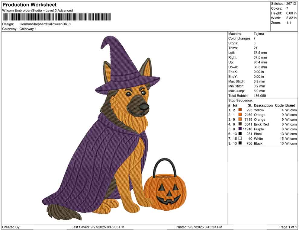 German Shepherd Halloween B