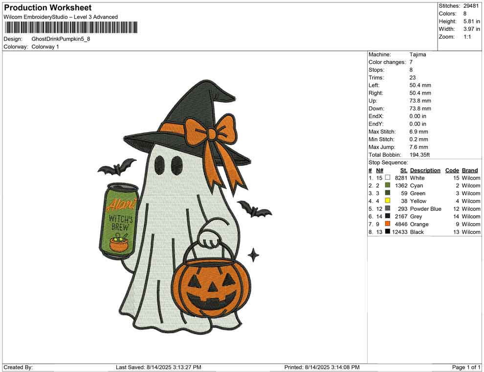 Ghost Drink Pumpkin