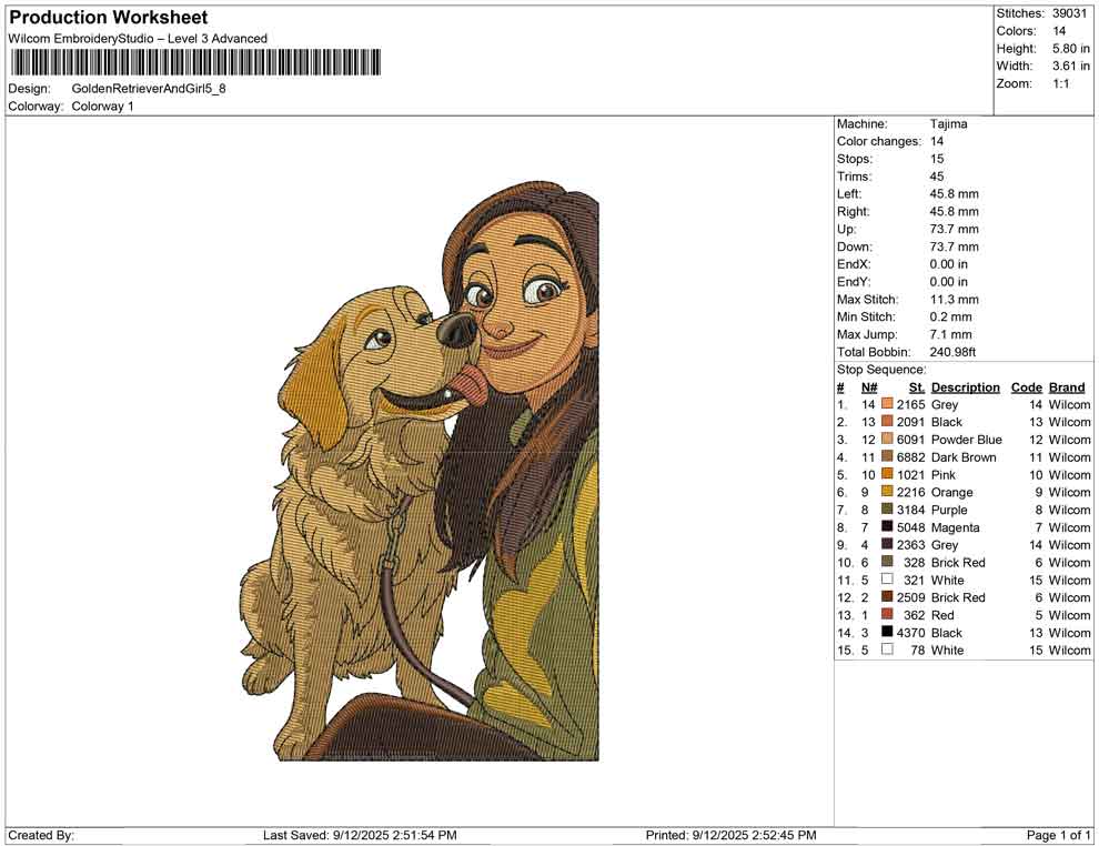 Golden Retriever And Girl
