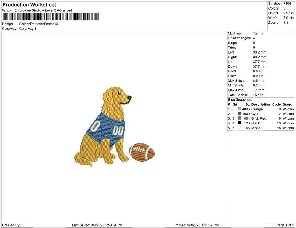Golden Retriever Football