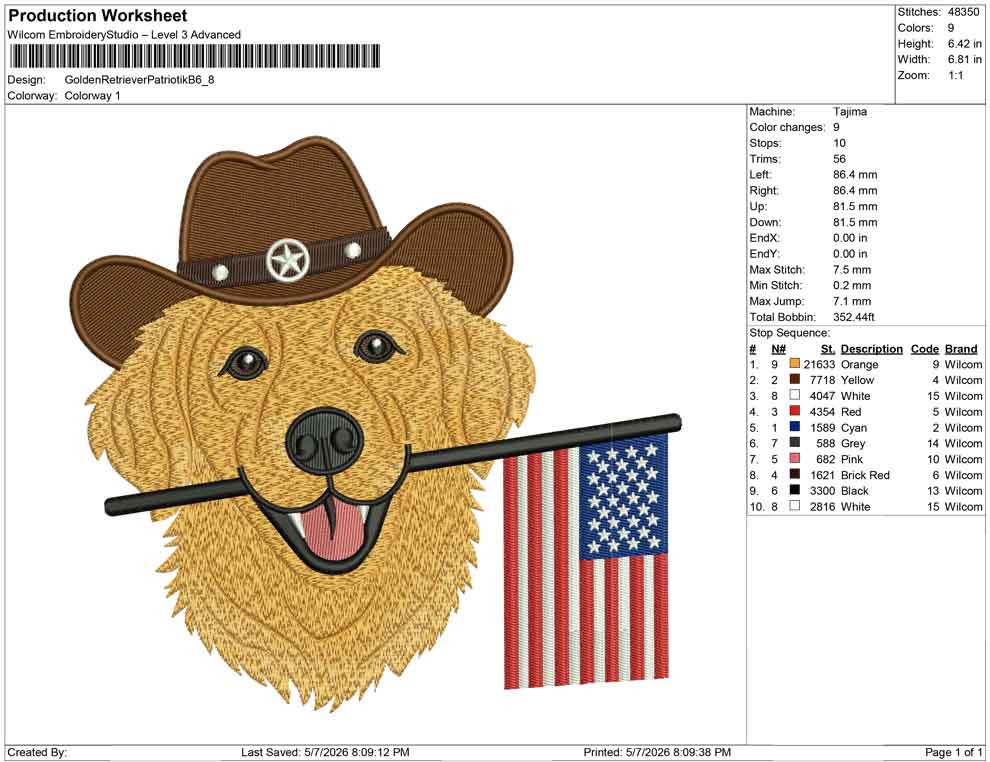 Golden Retriever Patriotik B